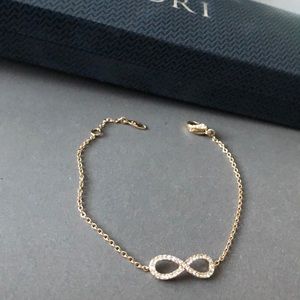 Nadri Dainty Infinity Bracelet in Gold